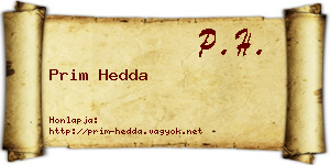 Prim Hedda névjegykártya